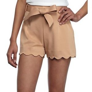 High waisted belted shorts